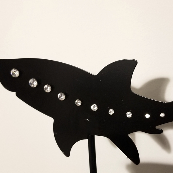 Stainless Steel 5-Pair Diamond Stud Earring Set NWOT - Picture 3 of 4